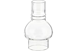 Oil Lamp Chimney Replacement,3 Inch Base x 6.4 Inch Tall Kerosene Lamp Globe,Clear Glass OilLamp Globe,Hurricane Lamp Globes 