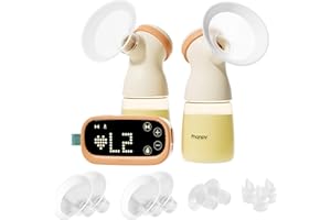 Phanpy E-Shine Double Electric Breast Pump 4 Modes 8 Gears High Performance Touch Screen, 20/24/28 mm Flange and Insert Included