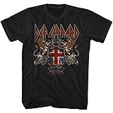 Def Leppard 80s Metal Band Rock N Roll Def Crest Adult T-Shirt Tee