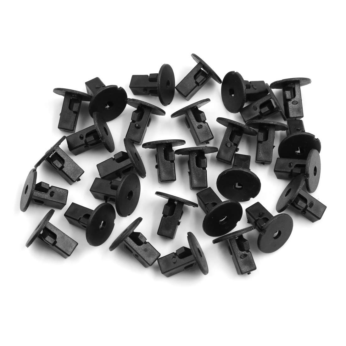 SuperWarehouse 30pcs 8mm Hole Black Car Body Panel Trim Fender Plastic