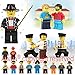 Abala Minifigures Building Bricks Men/Women Family Fun Favor Set, Compatible Figures Variety Community People Interchangeable Hats Bodies Legs Assemble Building Party Toys Kit (V2.0)