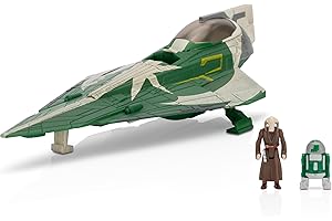 JAZWARES Star Wars Micro Galaxy Squadron Jedi Starfighter Mystery Bundle - 5-Inch Vehicle and 2.5-Inch Vehicle with Micro Figure Accessories