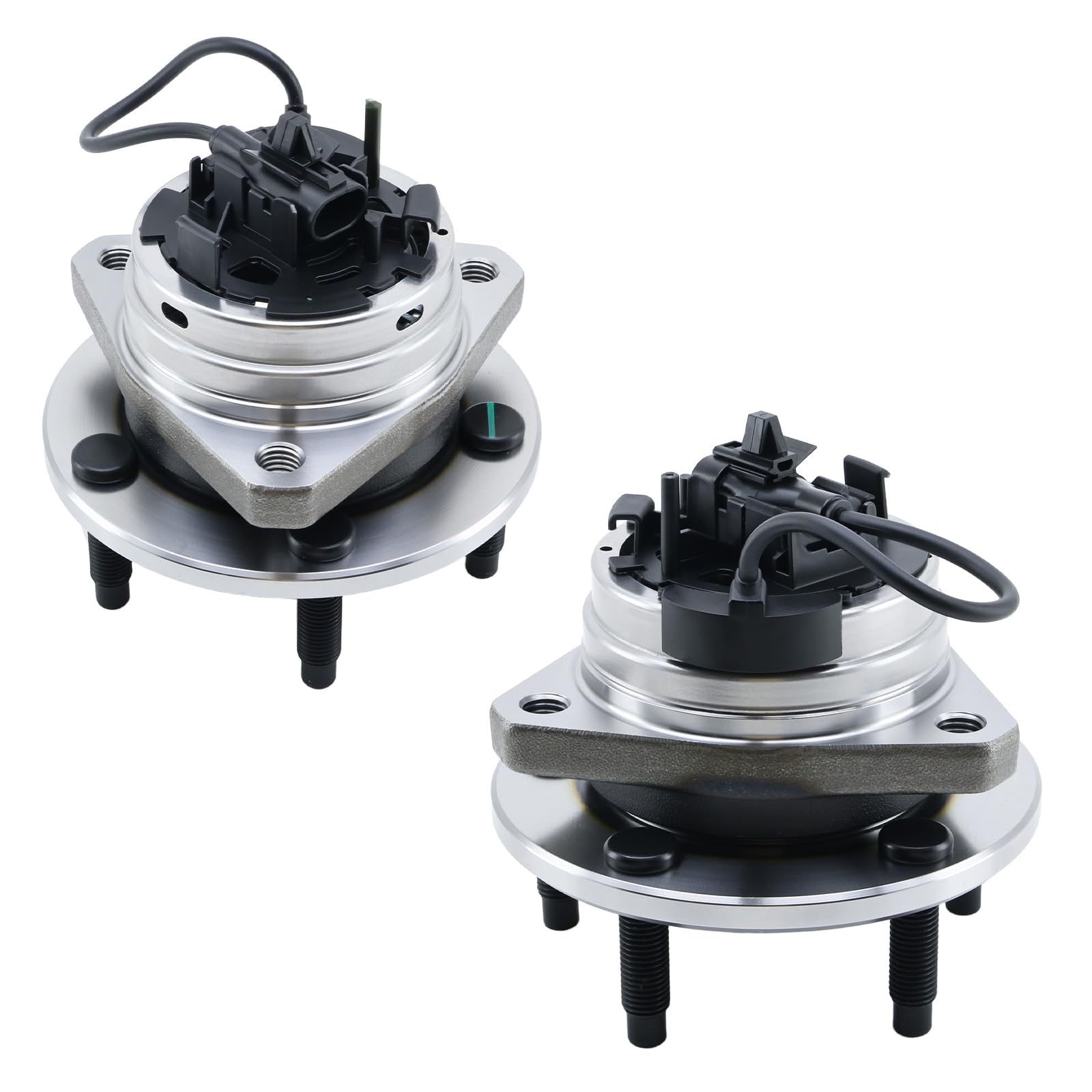 Photo 1 of 513214 Set of 2 Front Wheel Hub and Bearing Assembly for 2004-2012Malibu, 2008-2010 Cobalt HHR, 2005-2010 Pontiac G6, 2007-2009 Saturn Aura Wheel Bearing and Hub Assembly with ABS & 5-Lug