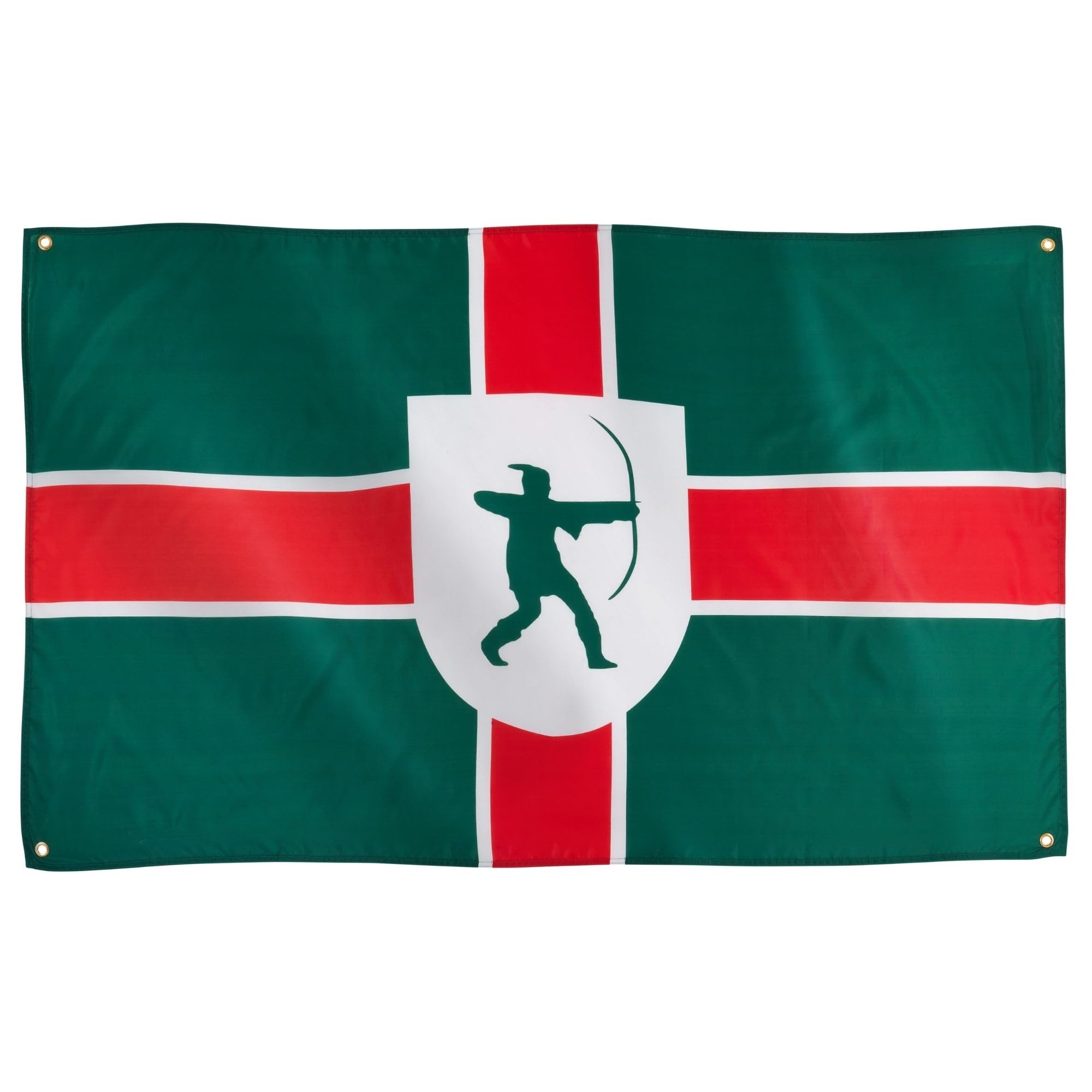 Runesol Nottinghamshire Flag, 91x152cm, 3ft x 5ft, 4 Grommets, Eyelet In Every Corner, Nottinghamshire Day, Nottingham, British Regional Flag, Premium Flags, Inside, Outside, Banner, Vivid Colours — image 1