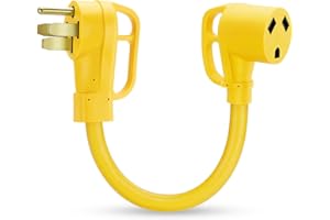 Kohree 50 Amp to 30 Amp RV Adapter 18 Inch, 50M/30F Heavy Duty RV Dogbone Electrical Power Adapter Plug with Grip Handle, 125