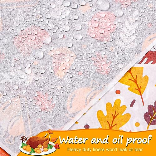 240Pcs Thanksgiving Wax Paper Dry Waxed Deli Paper Sheet 12x12 inch