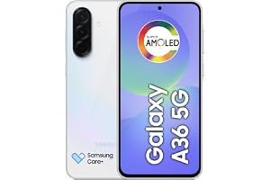 Celular Samsung Galaxy A36 5G 128GB, 6GB RAM, Câmera 50MP, IP67, Super AMOLED 6.7", Recursos AI, Branco