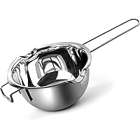 New Upgrade 480ml Stainless Steel Double Boiler for Melting Chocolate, Butter, Cheese, Caramel and Soap Making - 18/8…