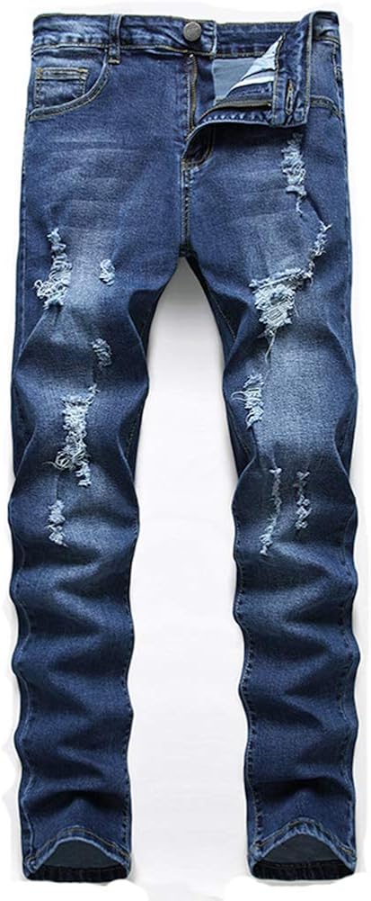 ripped blue jeans for men