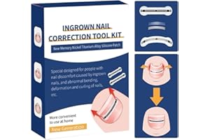 Titanium Alloy Silicone Ingrown Correction Patch Kit,Ingrown Toenail Treatment,Ingrown Toenail Removal Kit,Designed for Ingro