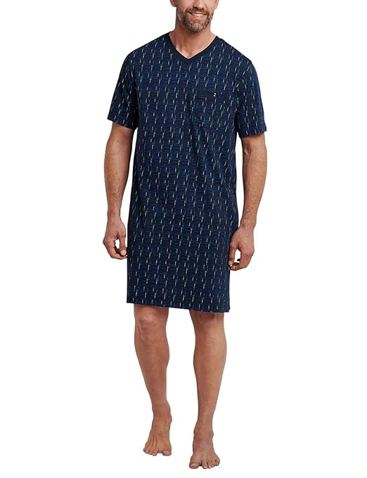 Schiesser Herren Einteiliger Schlafanzug Nachthemd Kurz