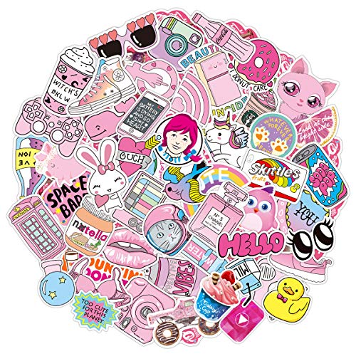 50pcs Cute Stickers for Water Bottles, Funny Waterproof Vinyl Graffiti Trendy Stickers for Teens Girls Kids Adults, Stickers for Hydro Flask Laptop Phone Computer Skateboard Guitar - Thumbnail 5