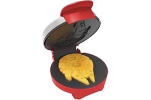 PANGEA BRANDS Uncanny Brands Star Wars Waffle Maker Millenium Falcon Waffle Maker, Makes 7" Waffles Officially Licensed Disney Waffle Maker Star Wars Waffle Iron