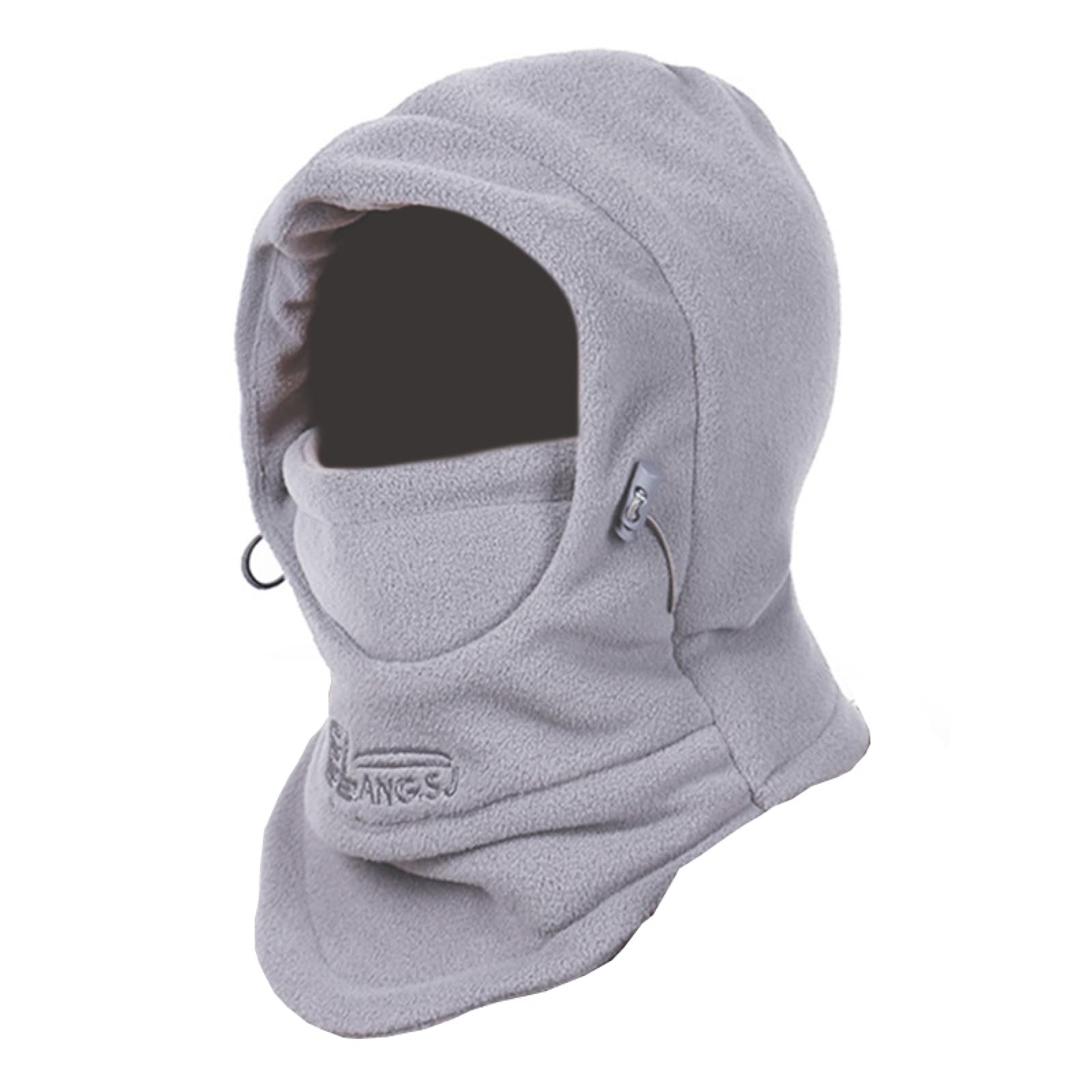 TRIWONDER Kids Winter Balaclava, Thermal Fleece Windproof Face Cover Hood & Neck Warmer for Boys Girls Skiing Cycling Snowboarding Hiking (Light Grey)