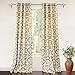 DriftAway Floral Trellis Room Darkening/Thermal Insulated Grommet Unlined Window Curtains, Set of Two Panels, Each 52”x84” (Yellow)
