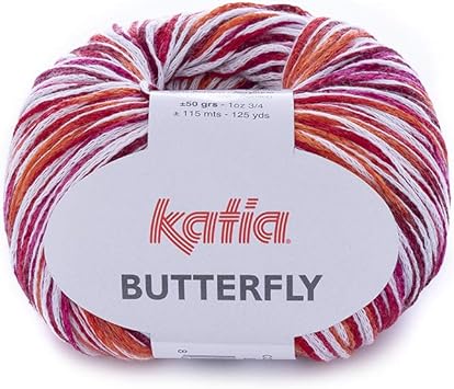 Algodón BUTTERFLY, Katia 83 blanco coral: Amazon.es: Hogar