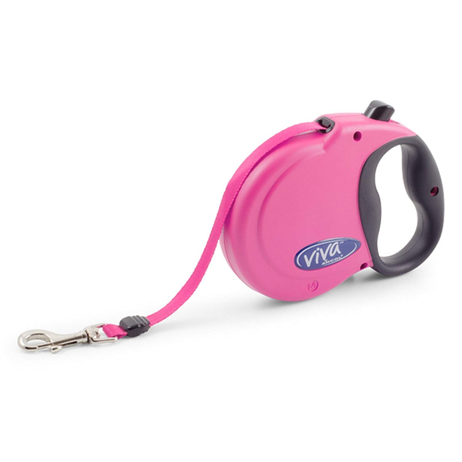 Ancol Viva Retractable 5m tape Lead Raspberry M