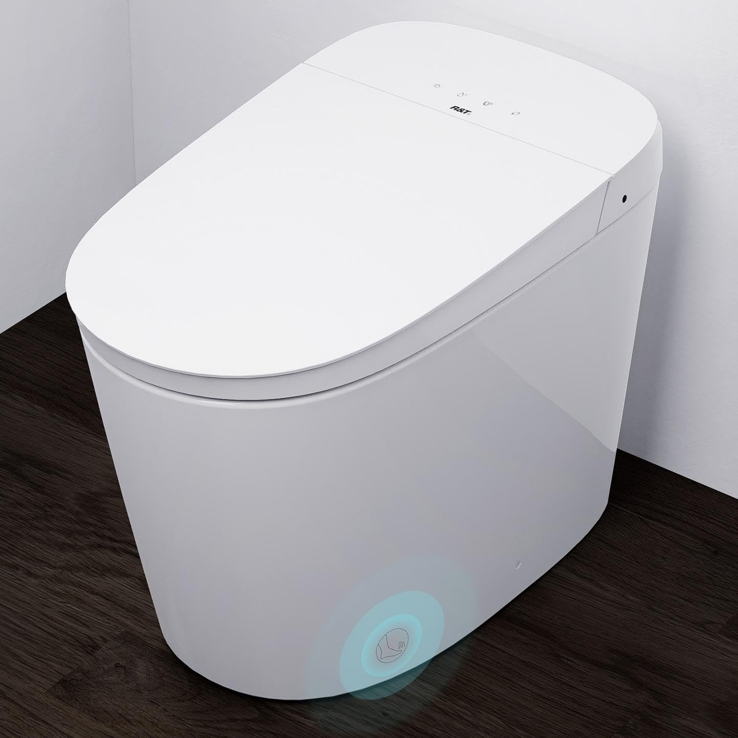 R&T Smart Toilet With Bidet Built In, OnePiece Intelligent Toilet for