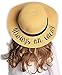 Funky Junque Girls Sun Hat Bold Cursive Embroidered Adjustable Beach Floppy