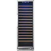 EdgeStar CWR1662SZ 24 Inch Wide 151 Bottle Capacity Built-In or Free Standing Single Zone Wine Cooler with Even Cooling Techn