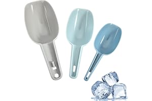 ADOVOC Ice Scooper for Freezer (3 PCS), Dog Food Scoop, 3 in 1 Ice Scooper, Popcorn Scoop Candy Scoops for Candy Buffet, Pet Feed Cat Food, Plastic Ice Scoop,Canisters,Flour,Dry Foods,Pop Corn,Coffee Beans