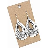 Floral Teardrop on Sterling Silver Earrings Handmade Sundance Dreams Designs