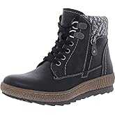 Spring Step Relife Karlene Waterproof Ankle Boots for Women | Shoes for Women with Sweater Top, Decorative Zipper and Cozy Sherpa Lining