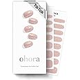 ohora Semi Cured Gel Nail Strips (N Pink Wonderland) - Pink, Solid, Works with Any UV/LED Lamps, Salon-Quality, Long Lasting, Easy to Apply & Remove - Includes 2 Prep Pads, Nail File & Wooden Stick