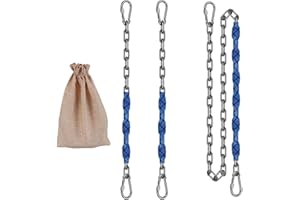 Dakzhou ZGCY 2 Stainless Steel Chains (84 ") Swing Chains, Heavy Duty Swing Hardware,4 Quick Connection Buckles, Indoor and Outdoor Playground Swings, hammocks, sandbags, 1000 lb Capacity
