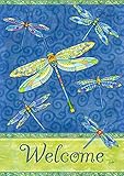 Dragonfly Flight Garden Flag Welcome Dragonflies 12.5