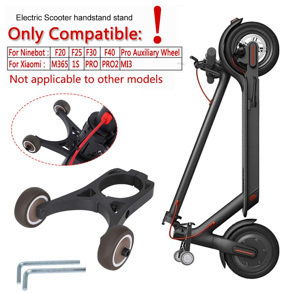 Scooter Stand Holder,Folding Electric Scooter Handstand Stand Storage Bracket, for Xiaomi M365 1SPro Electric Scooter Handstand Stand Bracket for Ninebot F40 F30 F20 Auxiliary Wheel