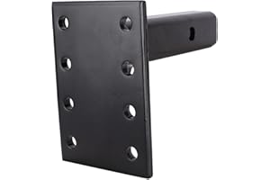 ANGCOSY 3-Position Pintle Mount for 2" Hitch Receiver, 10,000 lbs, 9-Inch Length, Black