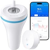 GoveeLife Smart Wireless Pool Thermometer P2, with App Easy Read | Digital Pool Thermometer Floating, IP68 Waterproof, 1082ft Range, APP/Buzzer/Email Alarm, for Swimming Pool/Cold Plunge/Pond