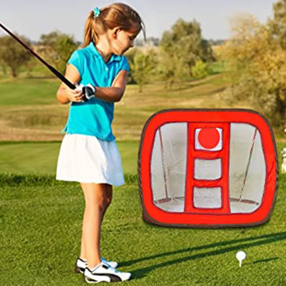 KAIDIDA Golf Chipping Net： 28"x26" Pop Up Practice Net with Target, Portable Indoor & Garden Training Aid, Golf Gifts for Men Women