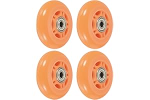PATIKIL 70mm OD Inline Skate Wheels with Bearings, 4 Pack 82A Roller Skate Wheels Replacement Accessories for Single Row Skat