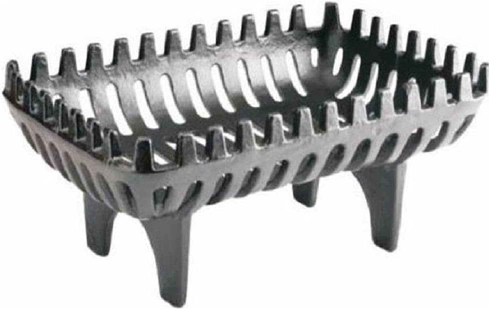 Inglenook Heavy Duty Cast Iron Open Fire Grate Log Coal Wood Basket Holder Black