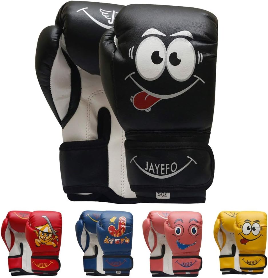 Jayefo Kids Boxing Gloves, Boxing Gloves for Kids} Sizes 4-6 OZ for Ages 5-11 Training MMA Boys Girls {Punching Bag Gloves} Kickboxing Muay Thai Youth Junior Gloves : Sports & Outdoors