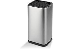 ChimimeDecor Universal Knife Block, Knife Holder Without Knives, Stainless Steel Knife Storage Block for 3.5" to 8" Knives, w