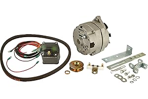 Complete Tractor New Alternator for Generator Conversion Kit Compatible with/Replacement for Early Ford Tractor | 1939-1951 Tractor Models 8N, 2N and 9N,Black