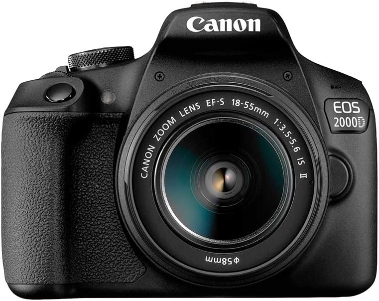 Canon EOS 2000D DSLR with EF-S 18-55mm IS II Lens Black Renewed