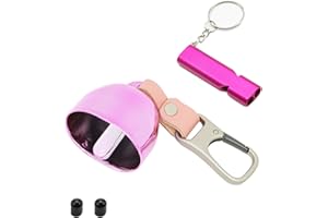 ZLYNN Loud Bear Bell with Silencer | Hiking Accessories | Emergency Whistle & Copper Bell for Hiking, Backpacking, Survival, Biking, Fishing, Climbing, Camping