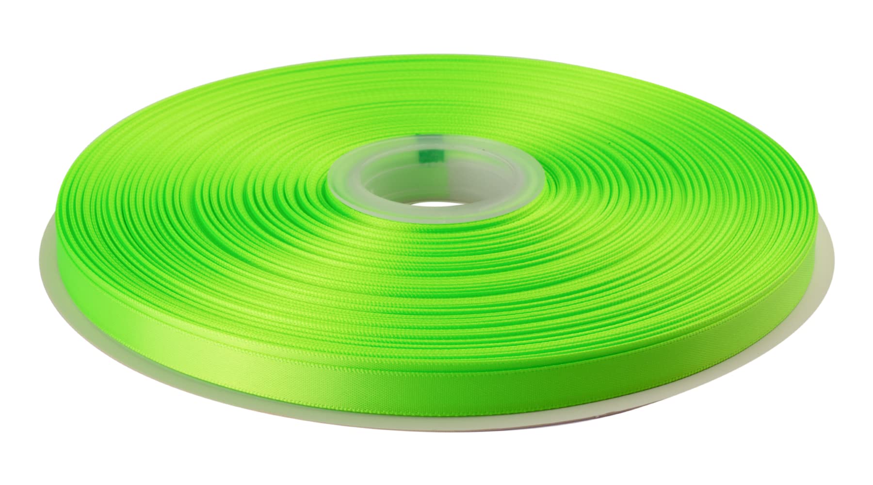 Double Faced Satin Ribbon, 9mm X 91M, Solid Polyester Ribbon for Gift Wrapping, Crafts, Wedding Party Ceremony Decoration, Floral Arrangement, Sewing (Key Lime) — image 1