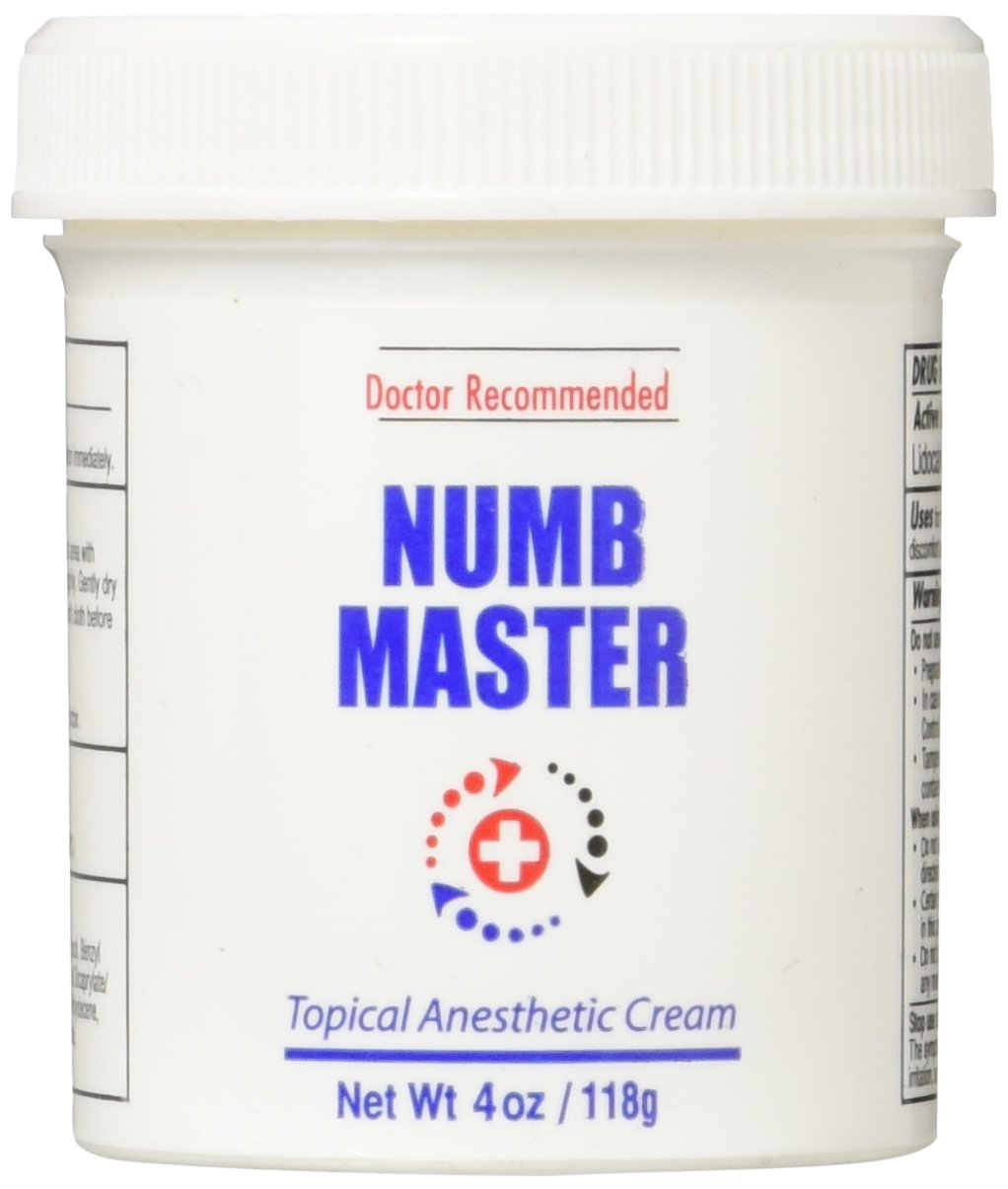 Numb Master Topical Anesthetic Cream 4 oz. numbing Skin + Silicone