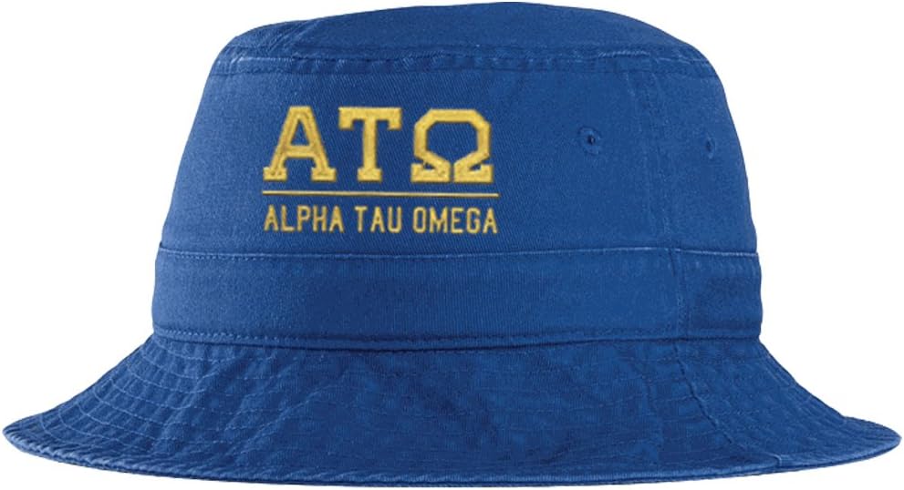 Men’s Alpha Tau Omega ATO Fraternity Greek Letter Bucket Hat