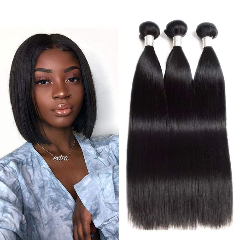 Amazon Com Newness 9a Indian Straight Hair 3 Bundles Shoulder