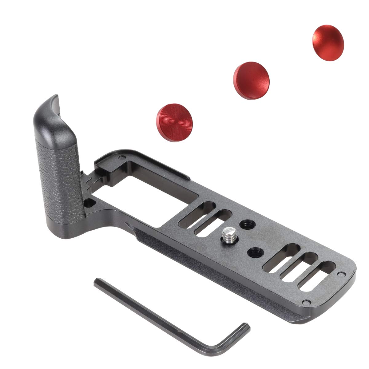 WEPOTO XT3-C Hand Grip Quick Release Plate L Bracket QR Plate Compatible with Fujifilm X-T3 Camera -Aluminium Leather