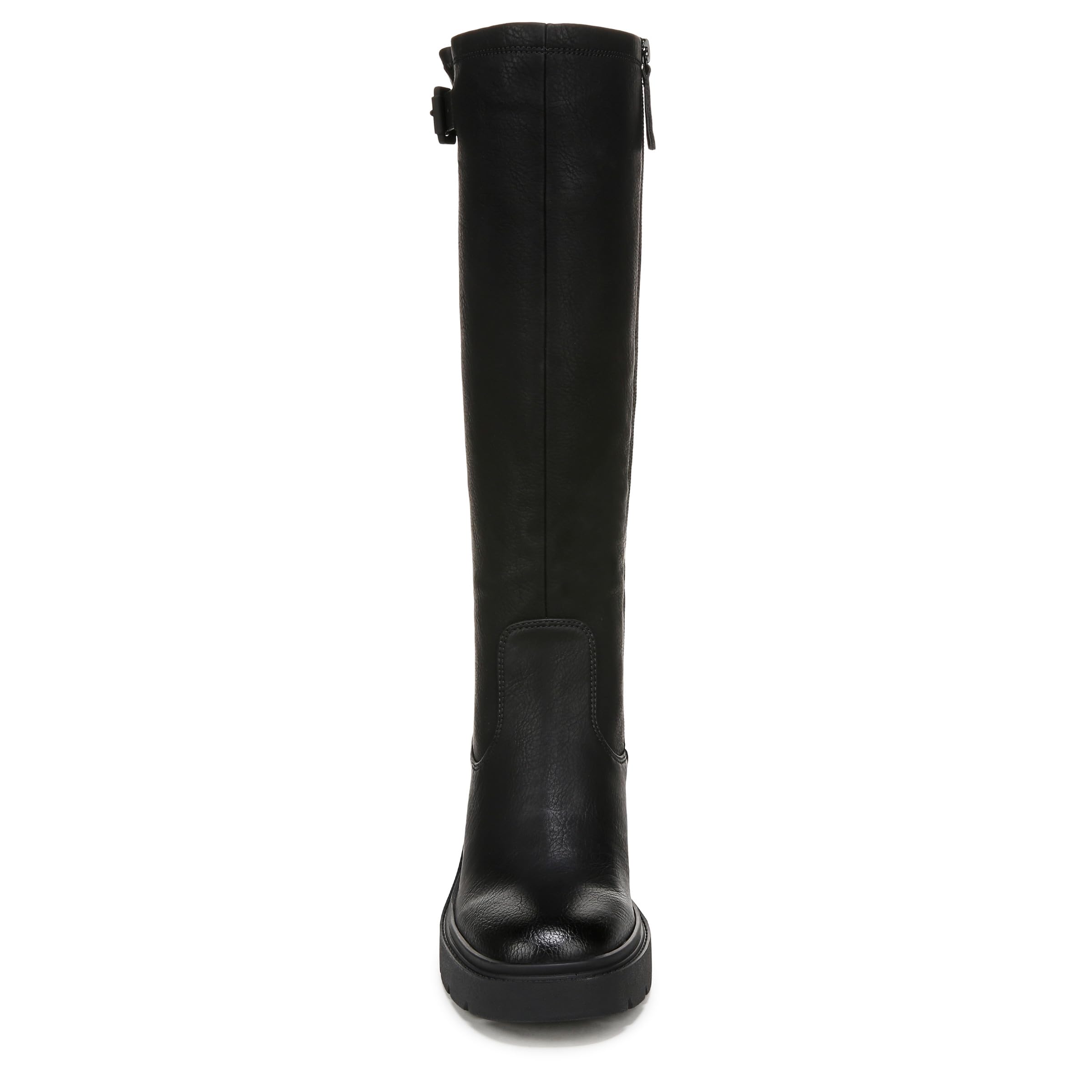 Condition photo showing New/Like New for naturalizer soul women's cache fashion boot black faux leather 6.5 m