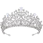SINIDE Baroque Queen Crown, Wedding Crown for Bride Rhinestone Princess Tiara for Women Gold Crystal Crown Headband