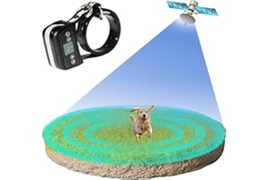 Dog Wireless Fence GPS Pet Containment System, Adjustable Control Range, Wireless Charging Electric Dog Fence, Fully Sealed W