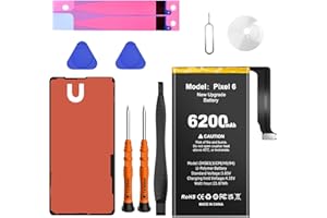 6200mAh Battery for Google Pixel 6, Higher Capacity New 0 Cycle Battery Compatible with HTC Google Pixel 6 Model GB7N6, G9S9B